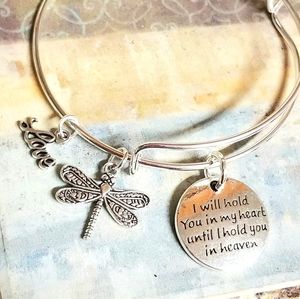 Dragonfly In Memory Charm Bracelet Handmade Gift